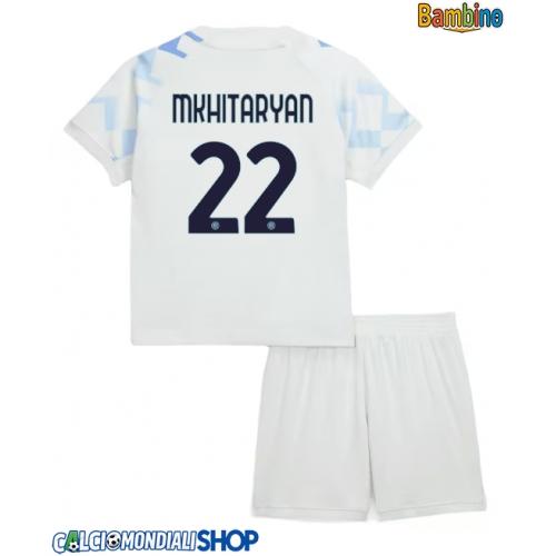 Maglie da calcio Inter Milan Henrikh Mkhitaryan #22 Seconda Maglia Bambino 2025-26 Manica Corta + Pantaloni corti)